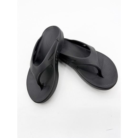 OOFOS Shoes - OOFOS OOriginal Recovery Sandals Black Thong Flip Flops Womens 7 Mens 5 EU 38